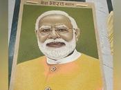 Portrait grain Modi créé avant anniversaire