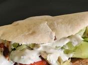 Pain pita shawarma