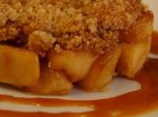 Crumble noiseté pommes caramélisées caramel crème salée