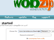 Décompressez fichiers ligne avec WobZip