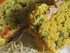 Cake petit épeautre légumes curry (végétalien)