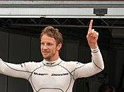 Jenson Button célèbre pole position Monaco