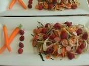 Salade croquante vinaigrette framboise
