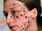 &#233;toiles tatou&#233;es visage &#224; insu