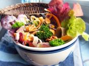 Salade tagliatelles sarrasin champignons sautés (vegan)