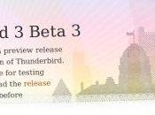 Thunderbird beta sortie