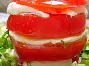 Millefeuilles tomates mozzarella basilic