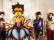 Murale graffiti, animation foule, peinture direct, T-shirt