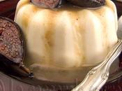 Panna cotta épicées miel, garnies crème marrons figues caramélisées vinaigre balsamique