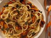 Spaghetti potimarron sauge croustillante
