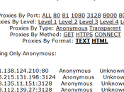 ProxyList liste serveurs proxy temps réel