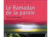 ramadan parole Jeanne Benameur