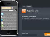 PasteFire pour iPhone Transfert données d'un ordinateur vers l'iPhone clic
