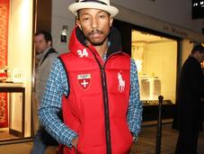Pharrell Williams, doudoune rouge Nike snowboarding