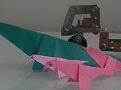 Origami jour dinosaure