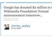 Google donne millions Wikipédia