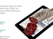 l’iPad planche découper saucisson