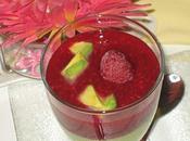 Panna cotta avocat-framboises