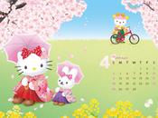 Calendriers Hello kitty Sanrio d'Avril