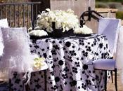 Décoration table noire blanche