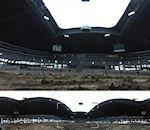 Destruction d'un stade l'intérieur 360°
