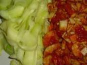 Tagliatelles courgettes avec crevettes surimis Nouschka