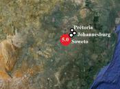 Juin 2010, Tremblement terre Afrique Sud, près Soweto.