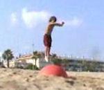 Double Front Flip raté plage