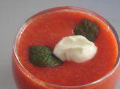 soupe fraises, Muscat menthe