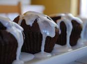 Dark chocolate cupcakes with icing