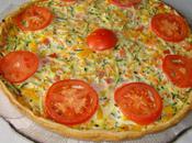 Tarte salée courgettes-carottes-tomates-jambon-gruyère