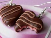 Bijoux gourmand fimo coeur chocolat