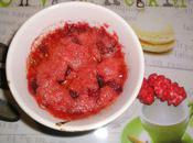Crumble rose pralines (rhubarbe framboises)