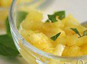 Tartare d'ananas citron vert basilic