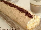 Gâteau roulé crème mousseline café