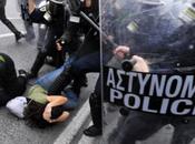 étudiants grecs affrontent police