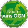 étiquette "Nourri sans OGM" chez Carrefour