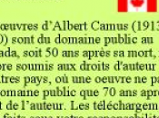 Camus ebook ‘Gallimard respecte droit d’auteur Canada’