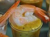 Mini-cocktails crevettes sauce cari érable
