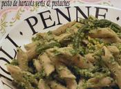 Penne with beans pistacchio pesto haricots verts pistaches