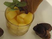 moelleux chocolat noir coeur blanc verrine mangue