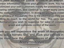 Anonymous déclarent guerre Sony