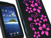 étui silicone avec motif fleur rose pour Samsung Galaxy