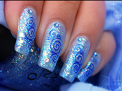 Spirales bleues nail