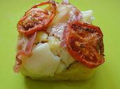 Parmentier poisson cabillaud lard tomate confite