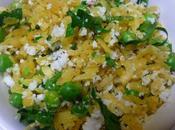 Matar poha Flocons petits pois Rice flakes with peas