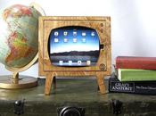 dock retro bois pour votre iPad