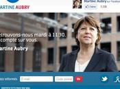 Lancement site campagne Martine Aubry
