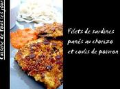 Filets sardines panés chorizo coulis poivron