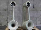 hauts-parleurs béton brut kilos